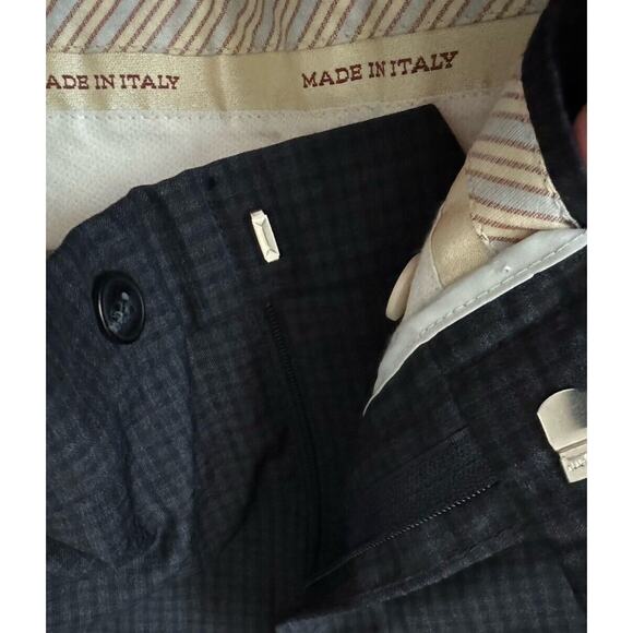 Britches Made In Italy Mens Size 40 R Worsted Wool Dress Black Gray - Picture 4 of 9